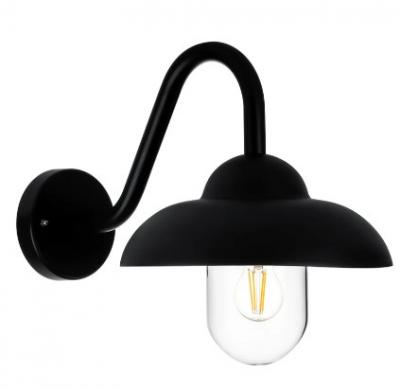 Loka Aluminium Barn Black Wall Light